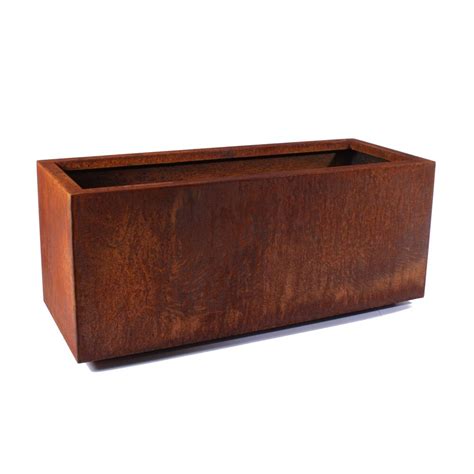 veradek corten steel series long box planter|veradek metallic series span planter.